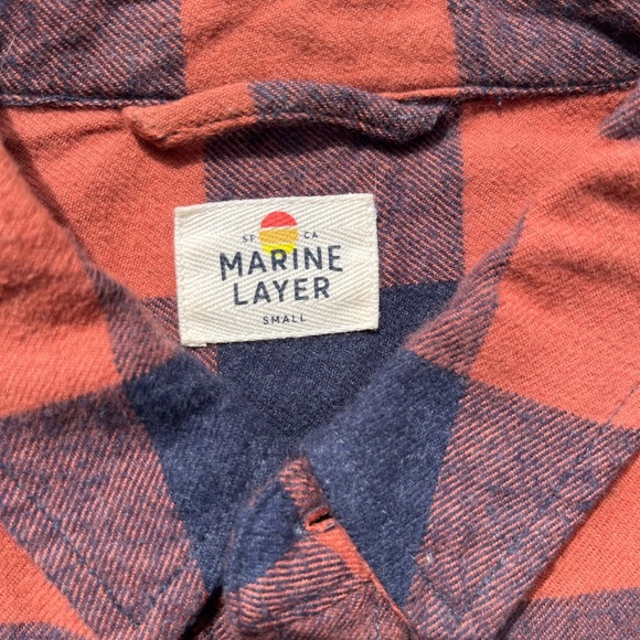 Men's Marine Layer Shirt Multicolor Button-Down S Logo Preppy Quiet Luxury Norm - Picture 3 of 15